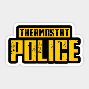 THERMOSTAT POLICE RETRO Sticker